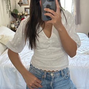 Abercrombie and Fitch white blouse